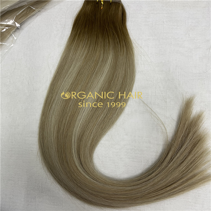 Natural balck cuticle intact genius wefts hair extensions supplier H4